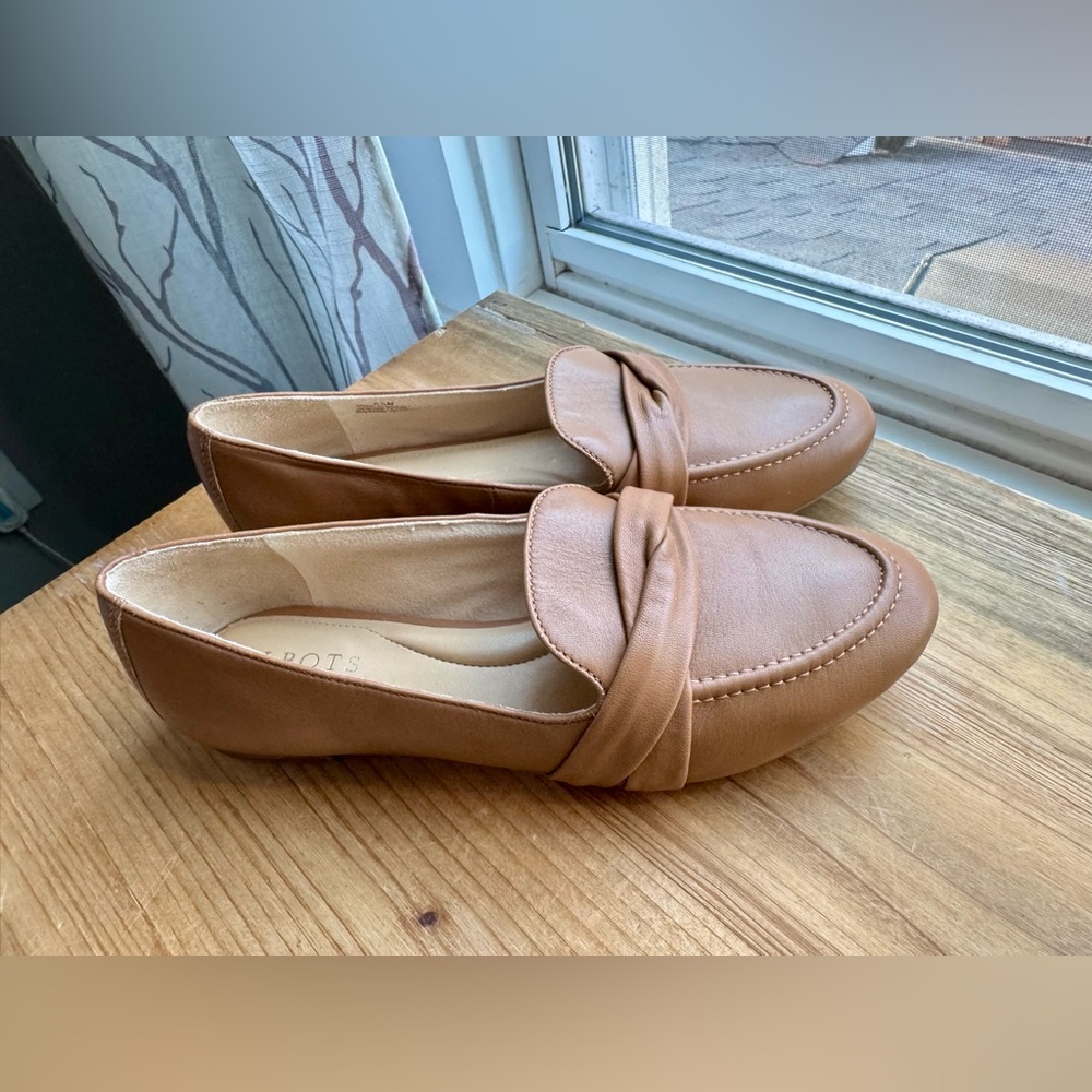 TALBOTS Ryan Twist Nappa Leather Loafers Brown Flats 6.5 - Picture 7 of 8